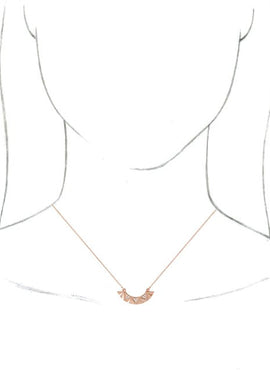 14K White Gold .08 CTW Natural Diamond Curved Bar 16-18