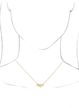 14K White Gold Leaf 16-18