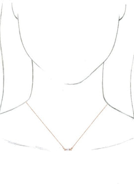 14K White Gold 1/10 CTW Natural Diamond Bar 16-18