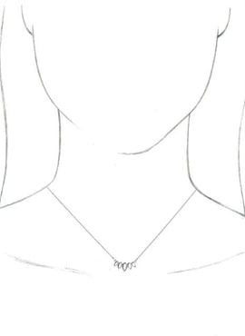 14K White Gold Leaf 16-18