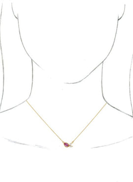 14K Yellow Gold Natural Pink Sapphire & 1/6 CTW Natural Diamond 16
