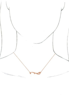 14K White Gold Freeform Bar 16