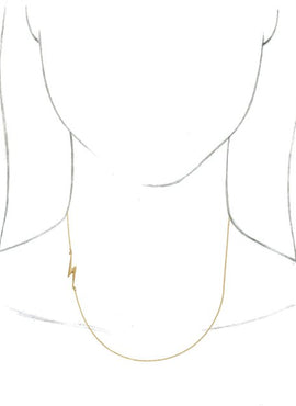 14K Yellow Gold Lightning Bolt 18