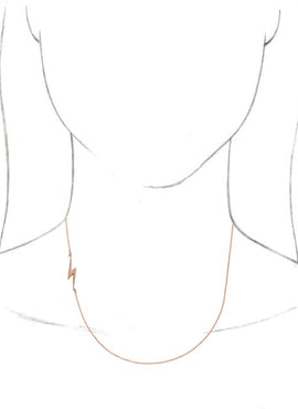 14K Yellow Gold Lightning Bolt 18