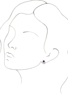 14K White Gold Natural Mozambique Garnet & 1/8 CTW Natural Diamond Earrings