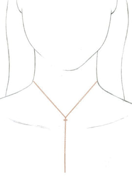 14K Yellow Gold 1/4 CTW Natural Diamond Bar 15-17