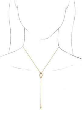 14K Yellow Gold Geometric 16-18