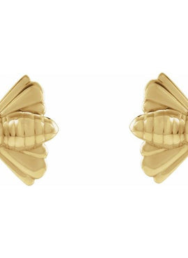 14K Yellow Gold Bee Single Earring