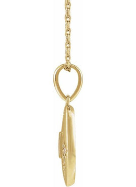 14K Yellow Gold .07 CTW Natural Diamond Celestial 16-18