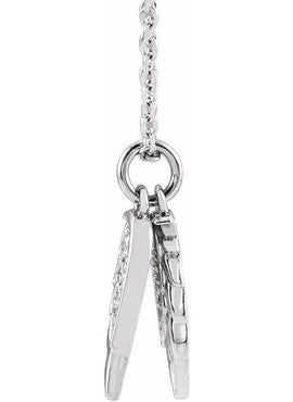 14K Rose Gold .03 CTW Natural Diamond Angel Wings Pendant