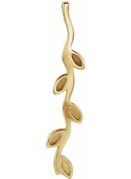 14K Rose Gold Family Vertical Bar Pendant