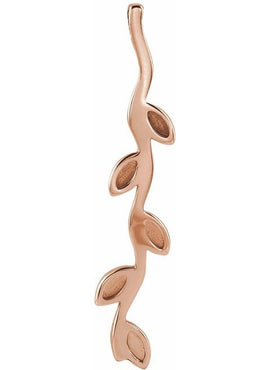 14K Rose Gold Family Vertical Bar Pendant