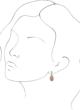 14K White Gold Geometric Dangle Earrings