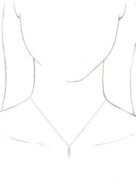 14K White Gold Geometric Pendant