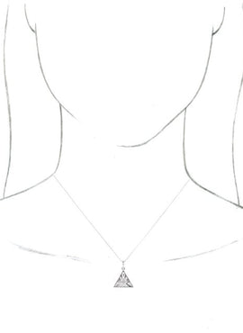 14K White Gold 1/10 CTW Natural Diamond Eye of Providence Pendant