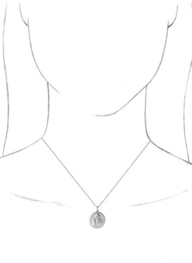 14K White Gold Buddha Pendant