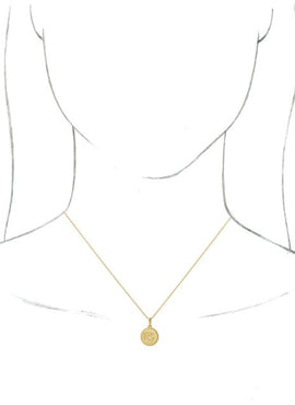 14K White Gold Eye of Horus Pendant