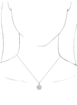 14K White Gold Eye of Horus Pendant