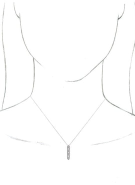 14K Rose Gold Vintage-Inspired Vertical Bar Pendant