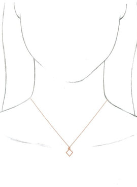 14K White Gold Geometic Pendant