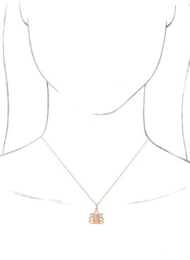 14K White Gold 19.3x15.7 mm Ganesha Pendant