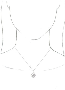 14K White Gold 1/8 CTW Natural Diamond Five-Fold Celtic-Inspired Pendant