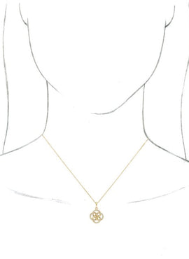 14K White Gold 1/8 CTW Natural Diamond Five-Fold Celtic-Inspired Pendant