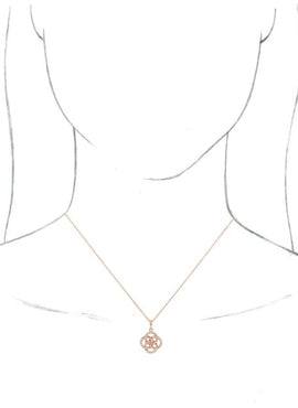 14K White Gold 1/8 CTW Natural Diamond Five-Fold Celtic-Inspired Pendant