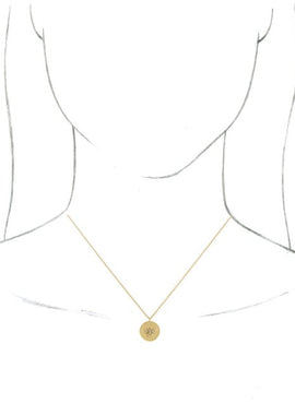 14K White Gold .025 CTW Natural Diamond Lotus Pendant