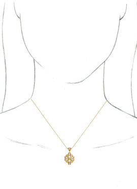 14K White Gold 1/4 CTW Natural Diamond Vintage-Inspired Pendant