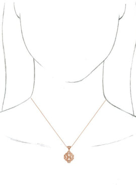 14K White Gold 1/4 CTW Natural Diamond Vintage-Inspired Pendant