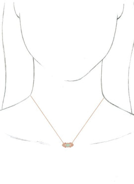 14K White Gold Natural Ethiopian Opal & Natural Pink Sapphire Vintage-Inspired 16
