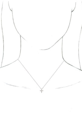 Sterling Silver 1/6 CTW Natural Diamond Cross Pendant