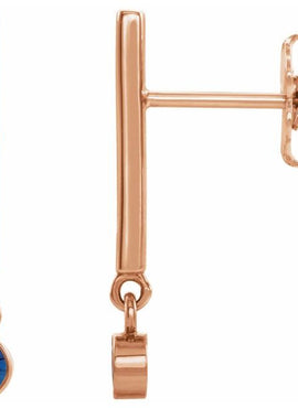 14K White Gold 1/8 CTW Natural Diamond Bar Earrings