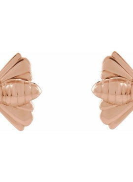 14K Yellow Gold Bee Single Earring