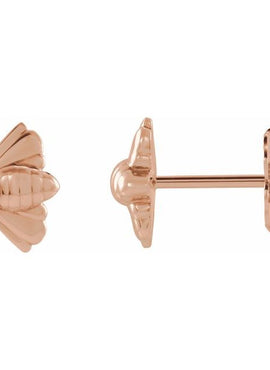 14K Yellow Gold Bee Single Earring