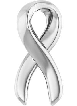 14K Rose Gold 10.82x5.01 mm Survivor Ribbon Slide Pendant