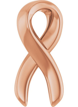 14K Rose Gold 10.82x5.01 mm Survivor Ribbon Slide Pendant