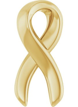 14K Rose Gold 10.82x5.01 mm Survivor Ribbon Slide Pendant
