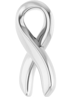14K Rose Gold 10.82x5.01 mm Survivor Ribbon Slide Pendant