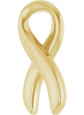 14K Rose Gold 10.82x5.01 mm Survivor Ribbon Slide Pendant