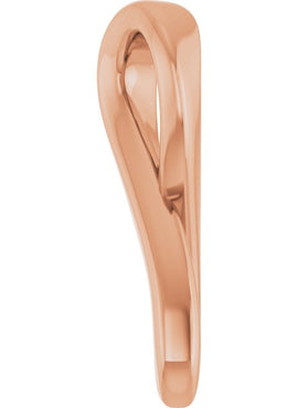 14K Rose Gold 10.82x5.01 mm Survivor Ribbon Slide Pendant