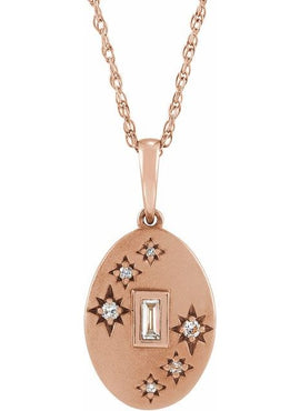 14K Yellow Gold .07 CTW Natural Diamond Celestial 16-18