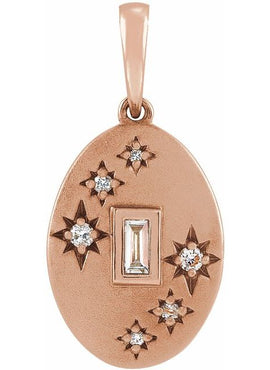 14K Yellow Gold .07 CTW Natural Diamond Celestial 16-18