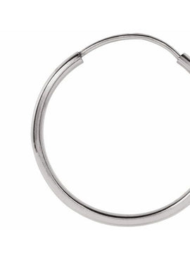 Sterling Silver Flexible Endless Tube 20 mm Hoop Earring