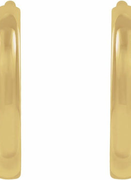14K Yellow Gold Hinged 12.5 mm Hoop Earring