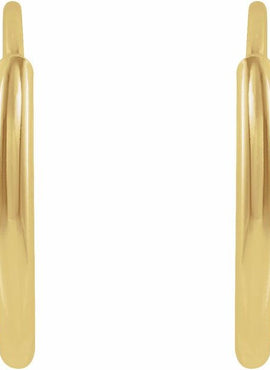 Sterling Silver Flexible Endless Tube 20 mm Hoop Earring