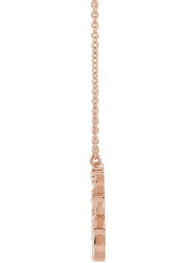 14K Rose Gold 1/8 CTW Natural Diamond Fan 16