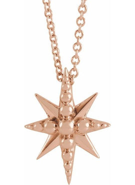 Sterling Silver Beaded Star Pendant