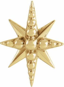 Sterling Silver Beaded Star Pendant